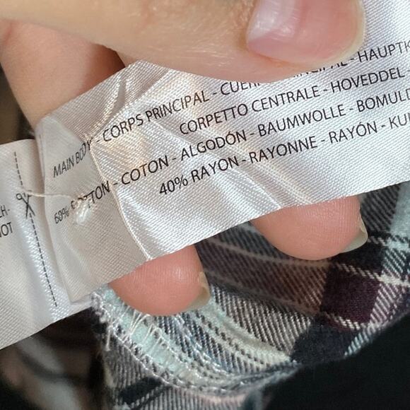 Ariat Womens Shirt Multicolored Plaid Button Up Long Sleeve Cotton Blend Large - Picture 5 of 11